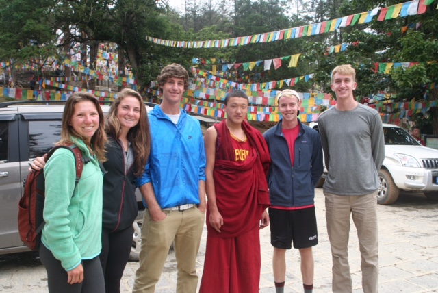 students with monk