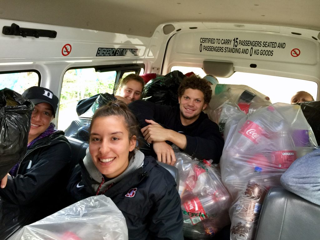 ACE Student-Athletes Transporting Trash