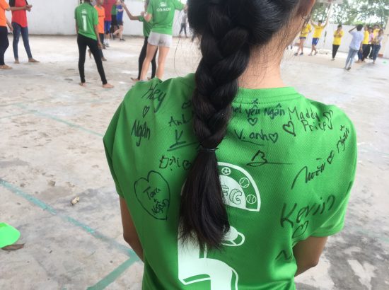 Camper Wearing Signed Shirt
