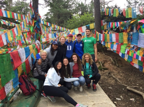 ACE in China Group at the Monastery Surrounded by Prayer Flags
