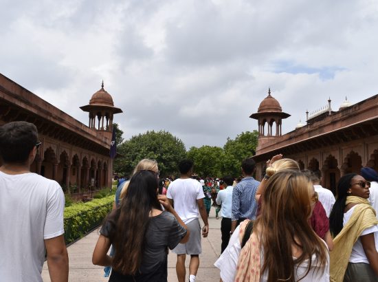 ACE Participants Walking Towards the East Gate of the Taj Mahal