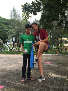 Student-Athlete and Student Pose after a Baseball Game