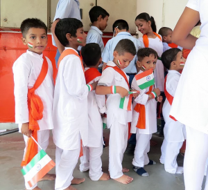 VIDYA Students Preparing for Independence Day Performance