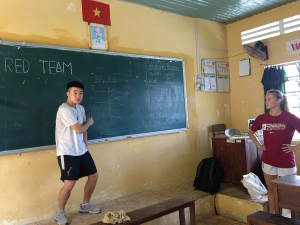 Coaches Teaching English in A Classroom