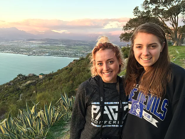 ACE Student-Athletes on Mountainous Overlook