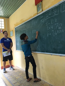 ACE Student-Athlete and Camper Learning Math Lesson