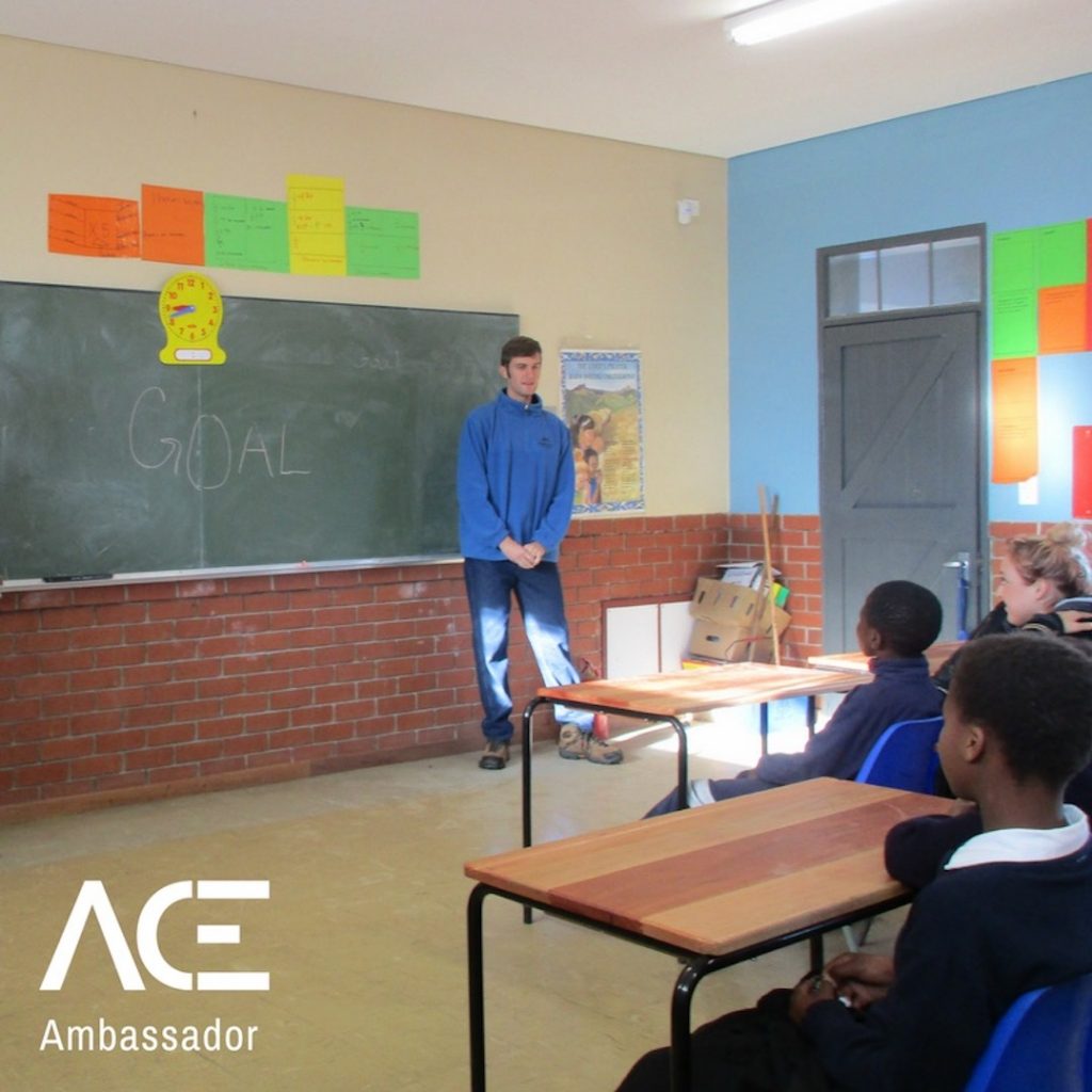 ACE participant teaching class