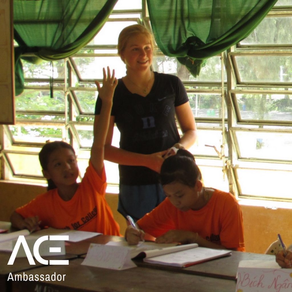 ACE participant teaching class