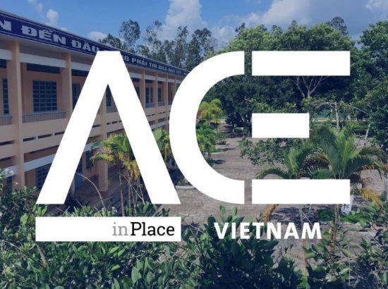 school and greenery with ace in vietnam logo
