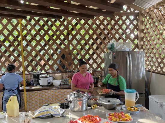 People working in the kitchen in Costa Rica