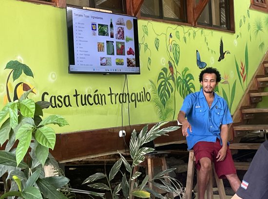 Man teaching Spanish lesson to students