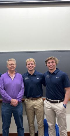 three people standing together